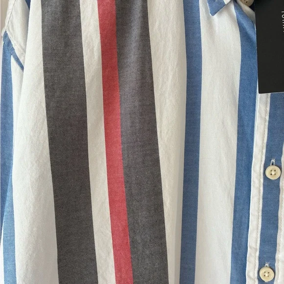 NWT Tommy Hilfiger Oxford Button Down Shirt Blue Striped XXL - Picture 5 of 6